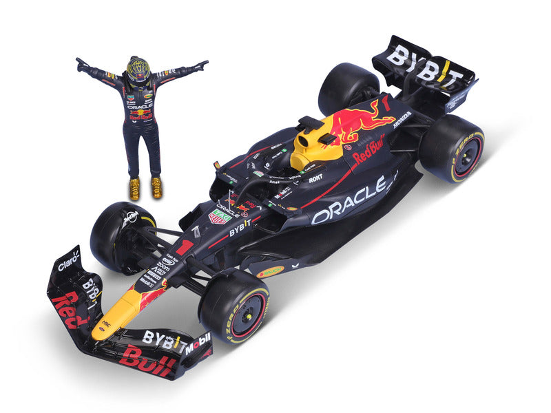 Red Bull Racing Modellauto, bburago, Max Verstappen, Nr. 1, 1:24, RB19, mit Fahrer
