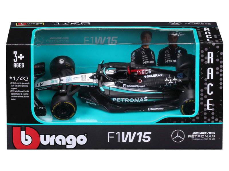 Mercedes Modellauto, bburago, George Russell, #63, 1:43, F1W15