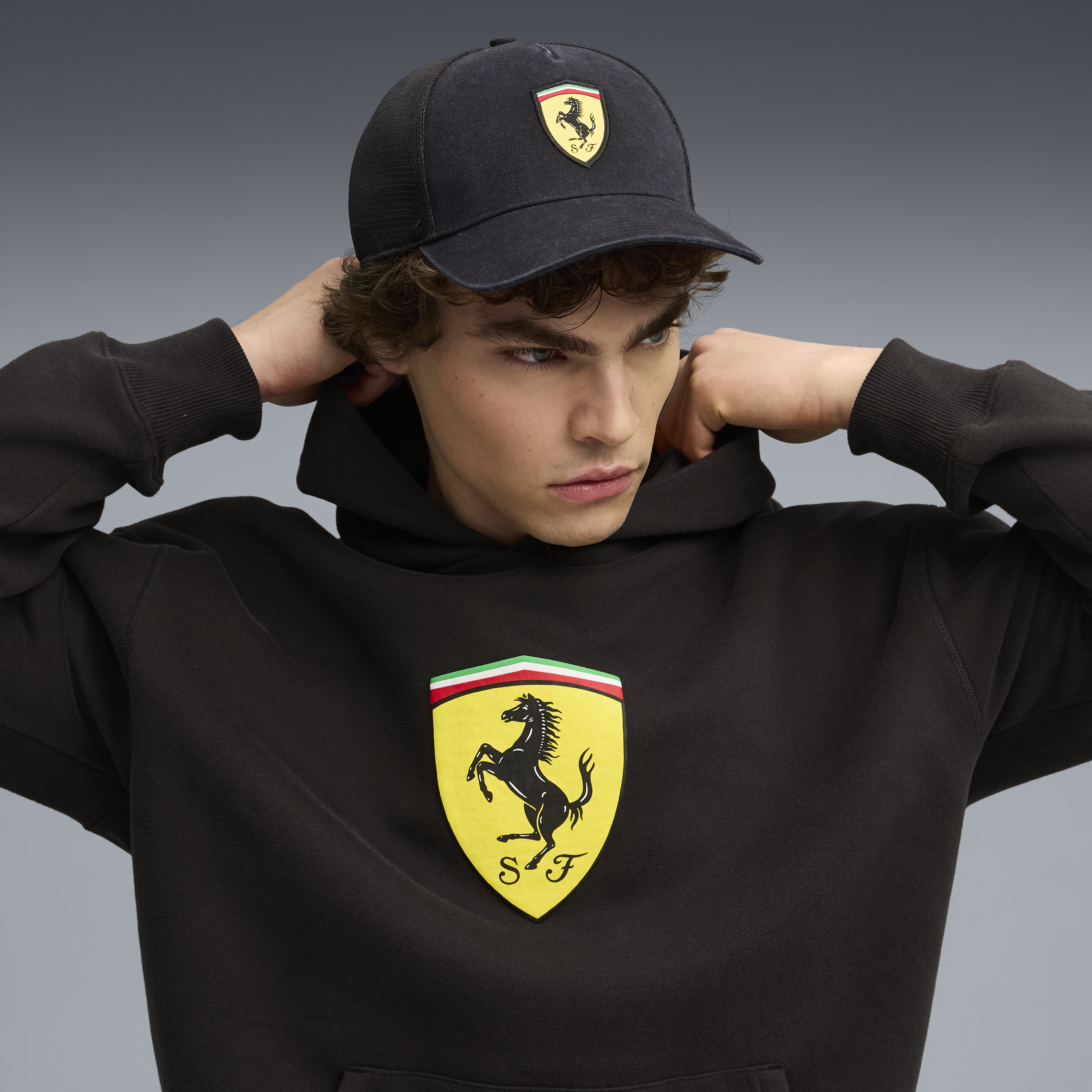 Ferrari Lkw-Fahrermütze, Puma, schwarz 🔥