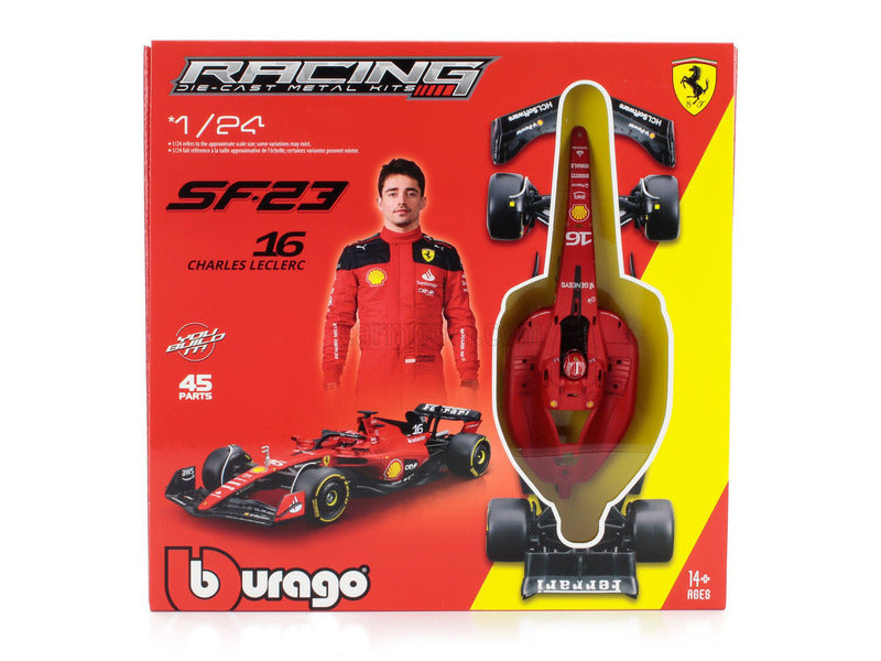 Ferrari Modellbausatz, bburago, 1:24, Charles Leclerc, #16, SF-23