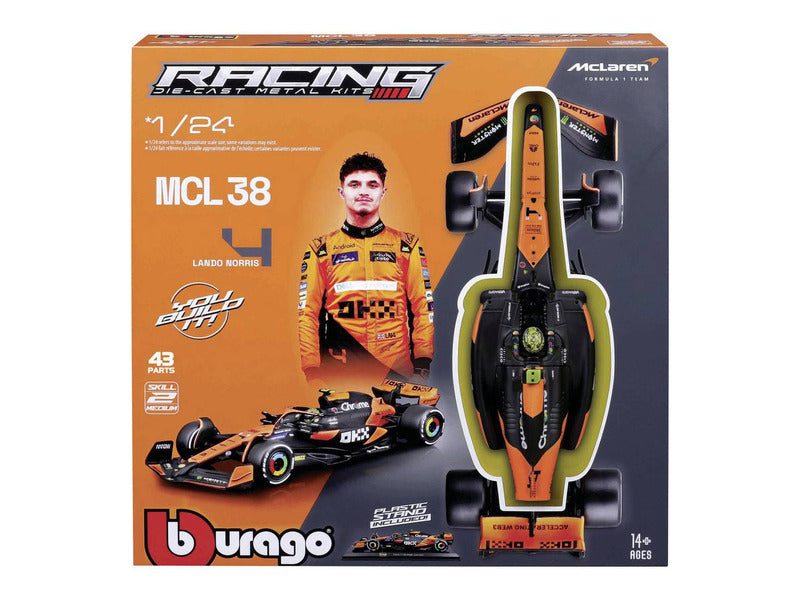 McLaren Modellbausatz, bburago, Lando Norris, 1:24, #4, MCL38