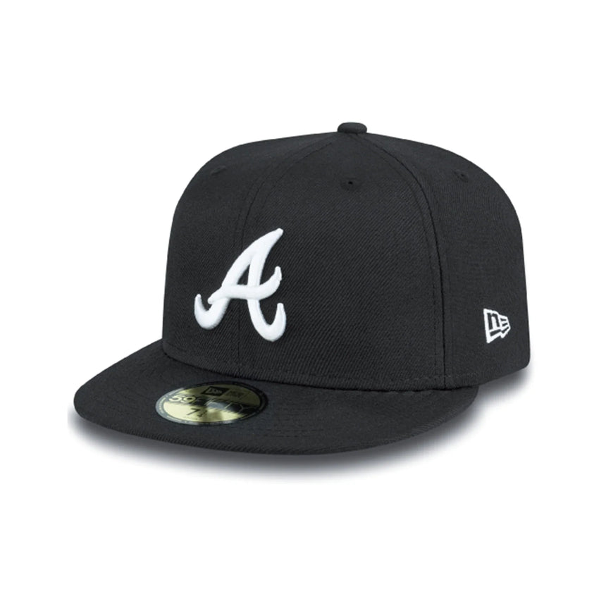Atlanta Braves Cap, New Era, 39THIRTY, Basic, schwarz