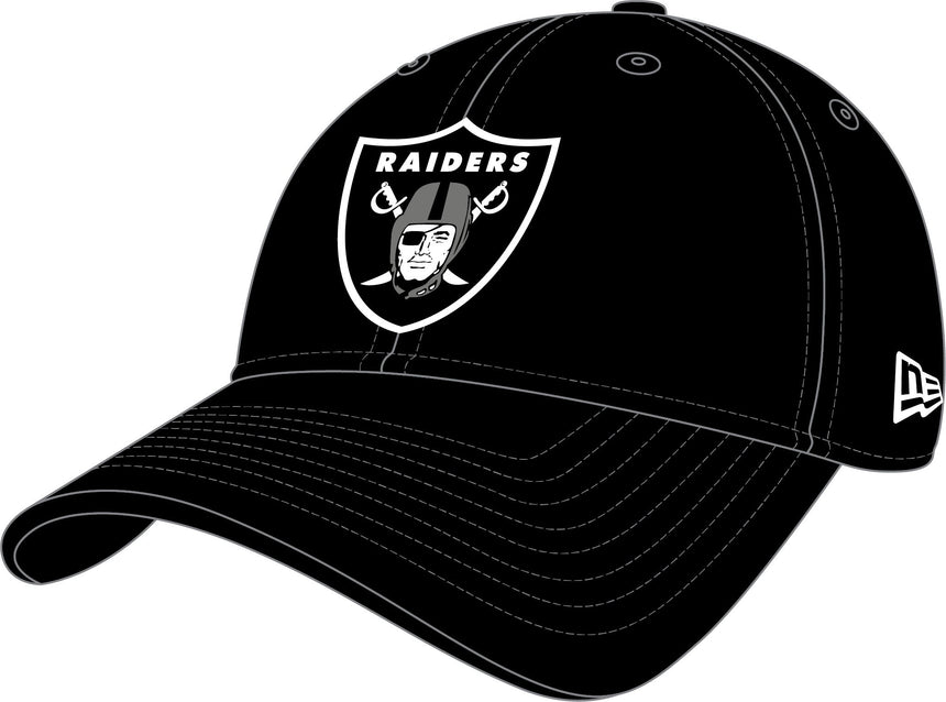 Las Vegas Raiders Kappe, New Era, 9FORTY, schwarz