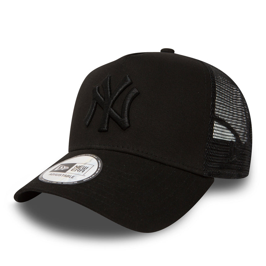 New York Yankees Cap, New Era, Trucker, Vollschwarz