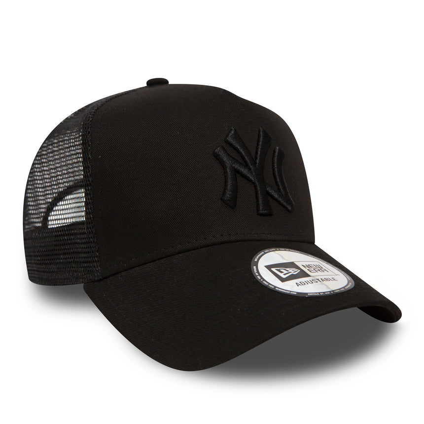 New York Yankees Cap, New Era, Trucker, Vollschwarz