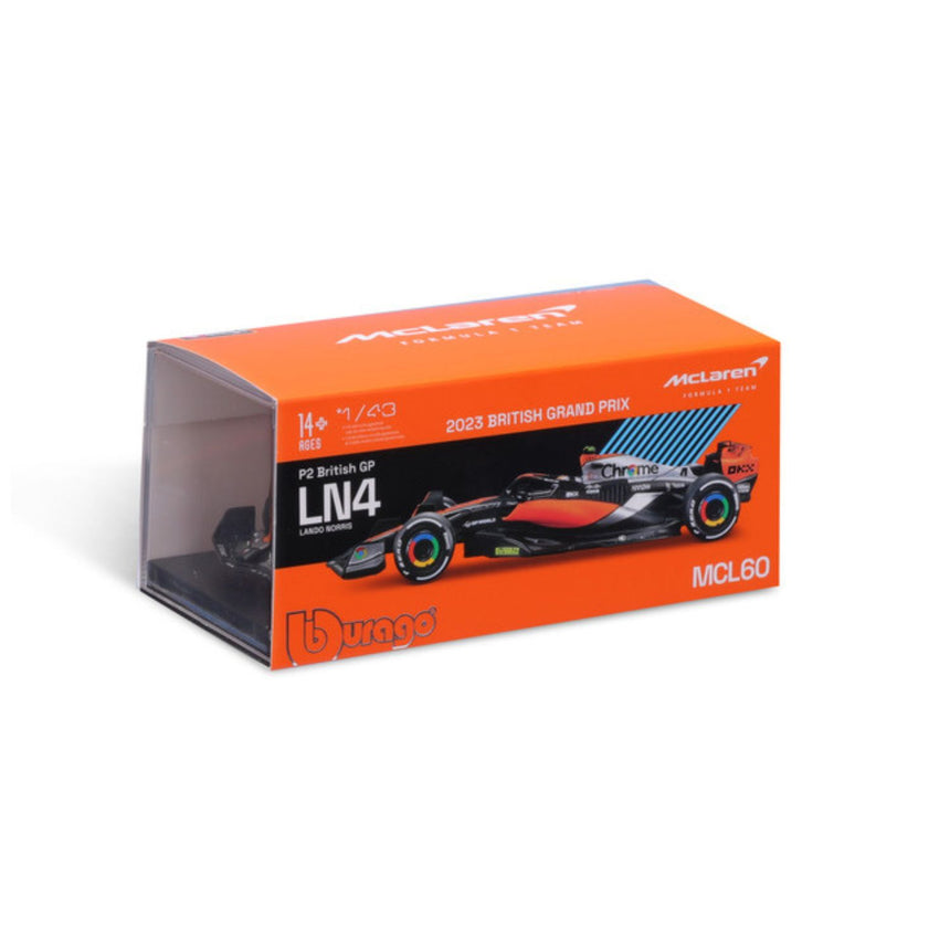 McLaren F1 Modellauto, mit Helm, MCL60, bburago, 1:43, Lando Norris #4
