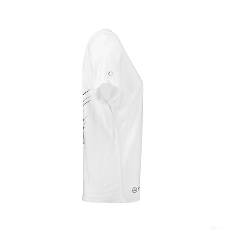 2018, Weiß, Mercedes Bottas Round Neck Damen Valtteri 77 T-shirt - FansBRANDS®