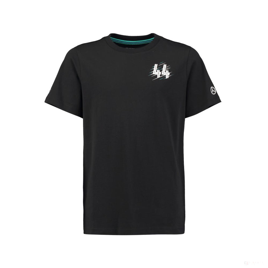 2018, Schwarz, Mercedes Hamilton Round Neck Kinder T-shirt - FansBRANDS®