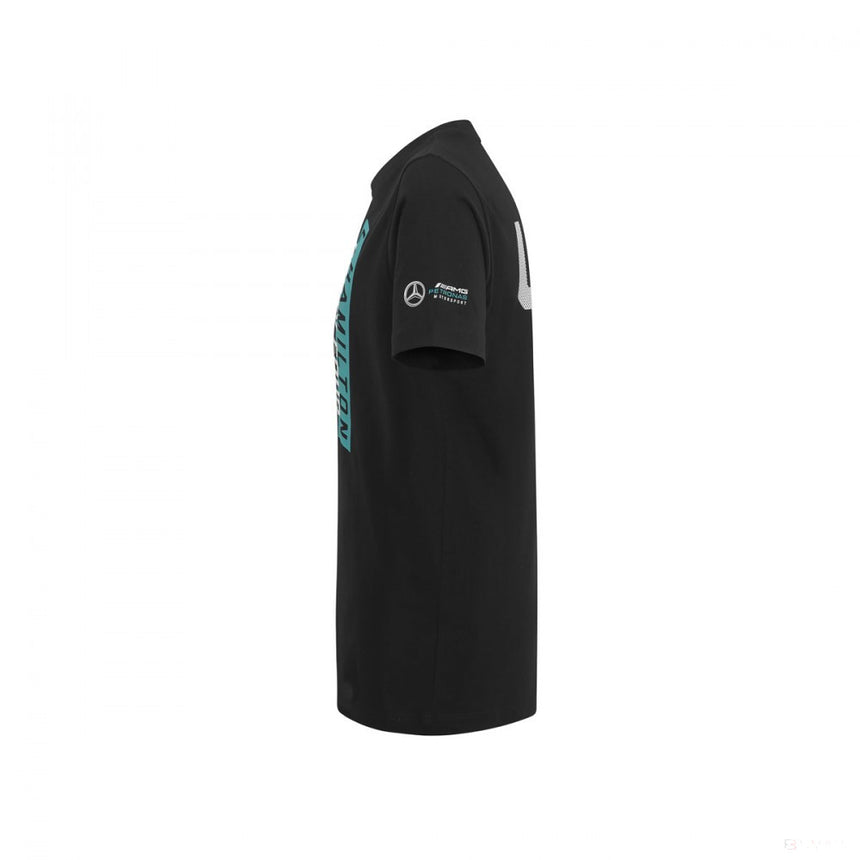 2019, Schwarz, Mercedes Round Neck Lewis Hamilton #44 Kinder T-Shirt - FansBRANDS®