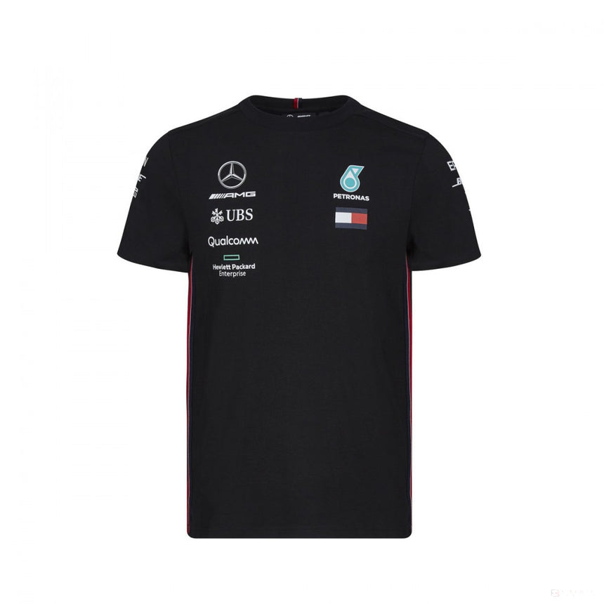 2019, Schwarz, Mercedes Round Neck Team T-Shirt - FansBRANDS®