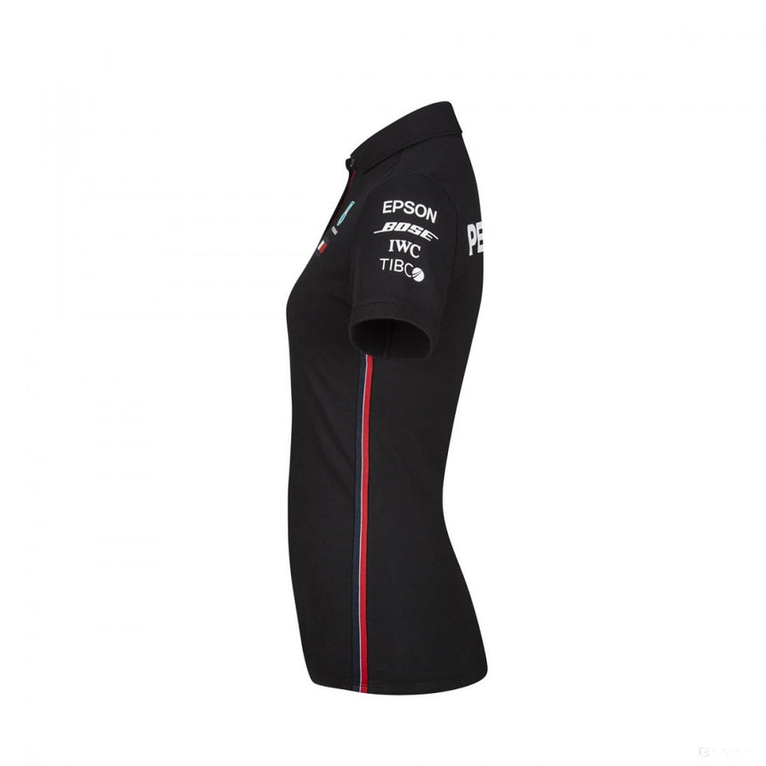 2019, Schwarz, Mercedes Damen Team Polo Hemd - FansBRANDS®