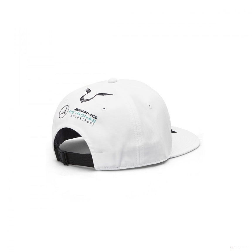 2019, Weiß, Erwachsene, Mercedes Lewis Hamilton Flatbrim Kappe - FansBRANDS®
