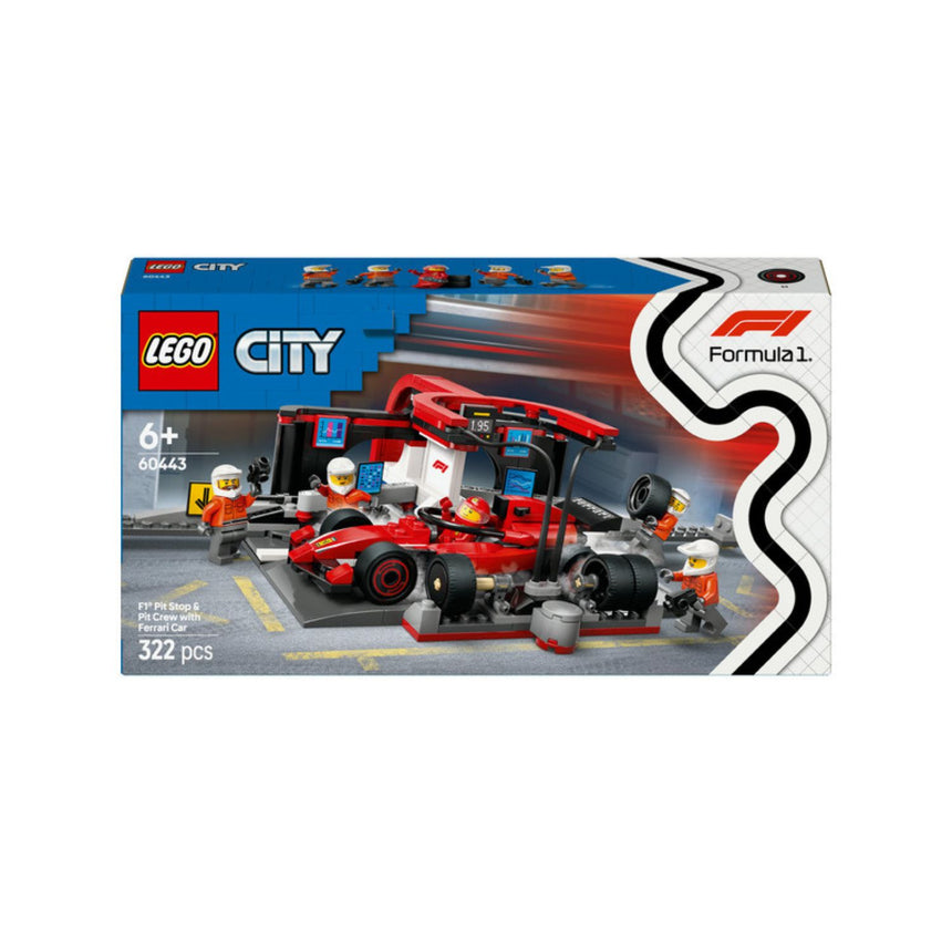 Ferrari, F1 LEGO® City 60443, Boxenstopp mit Rennwagen und Personal 🔥