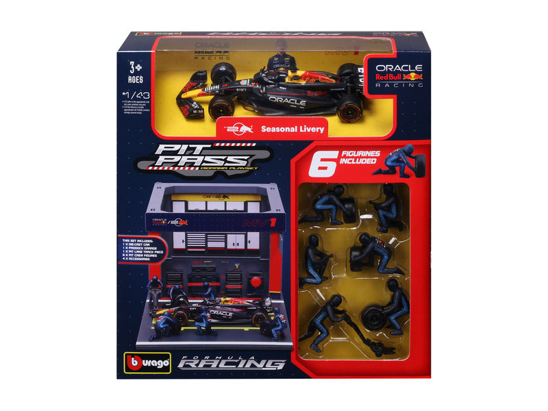 Red Bull Racing Modellbausatz, Pit-Pass, bburago, 1:43, Max Verstappen, #1, RB19