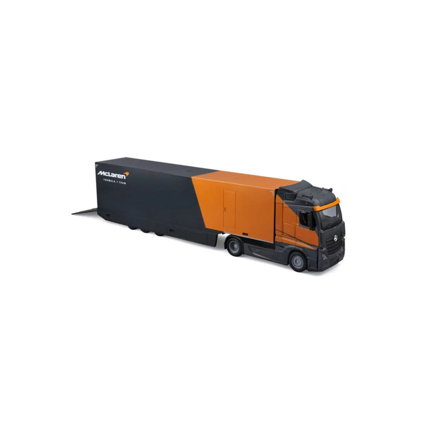McLaren Modellbausatz, Renn-Transporter, bburago, 1:43, Lando Norris, #4, MCL38