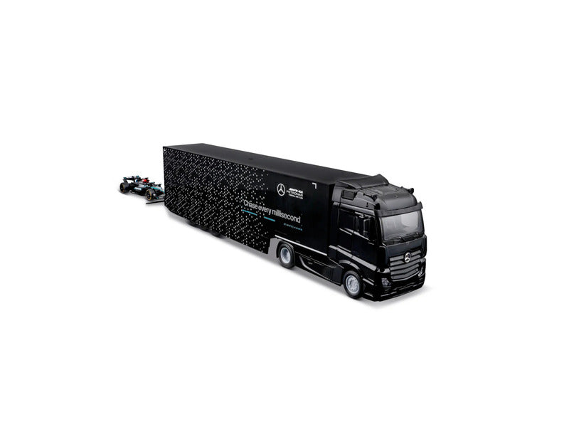 Mercedes Modellbausatz, Renntransporter, bburago, 1:43, George Russell, #63, W15 E