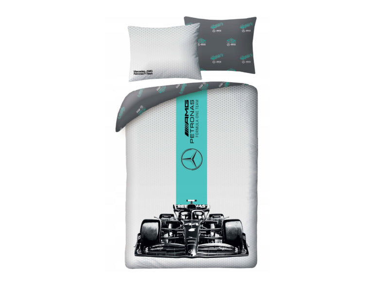 Mercedes, Bettbezug-Set, F1-Auto, 140x200 cm