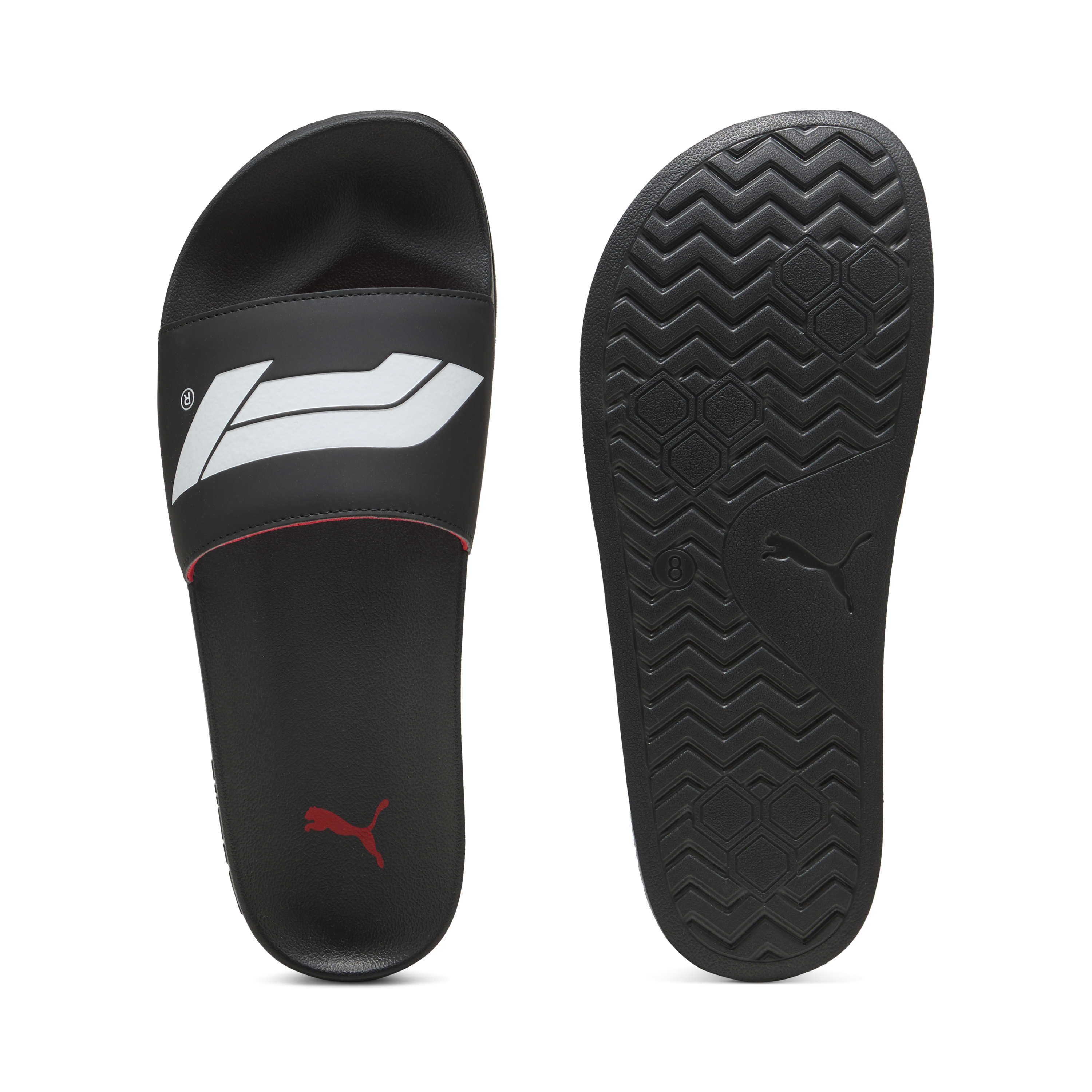 F1 Logo Pantoffel, Puma, Leadcat 2.0, schwarz