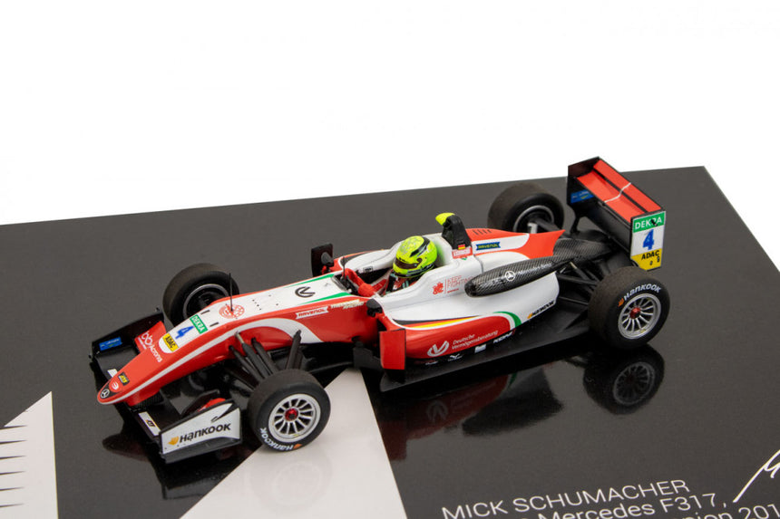 2018, Weiß, 1:43, Mick Schumacher Dallara Mercedes F317 F3 European Champion 2018 Modellauto - FansBRANDS®