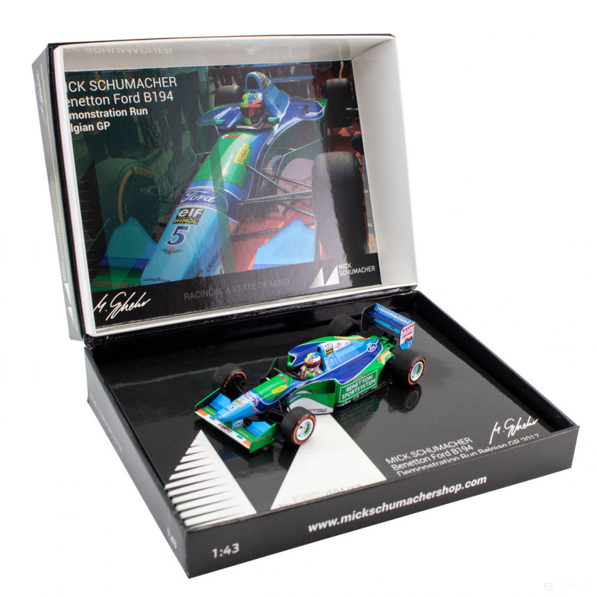 2017, Blau, 1:43, Mick Schumacher Benetton Ford B194 Demo Run Belgium GP 2017 Modellauto - FansBRANDS®
