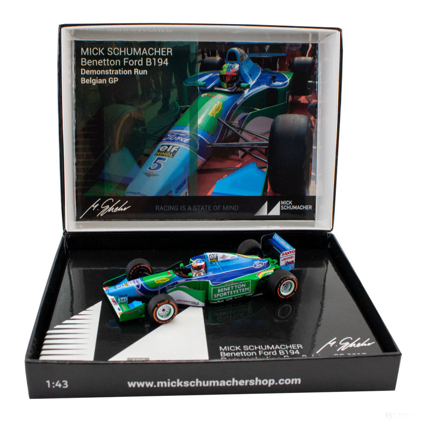 2017, Blau, 1:43, Mick Schumacher Benetton Ford B194 Demo Run Belgium GP 2017 Modellauto - FansBRANDS®