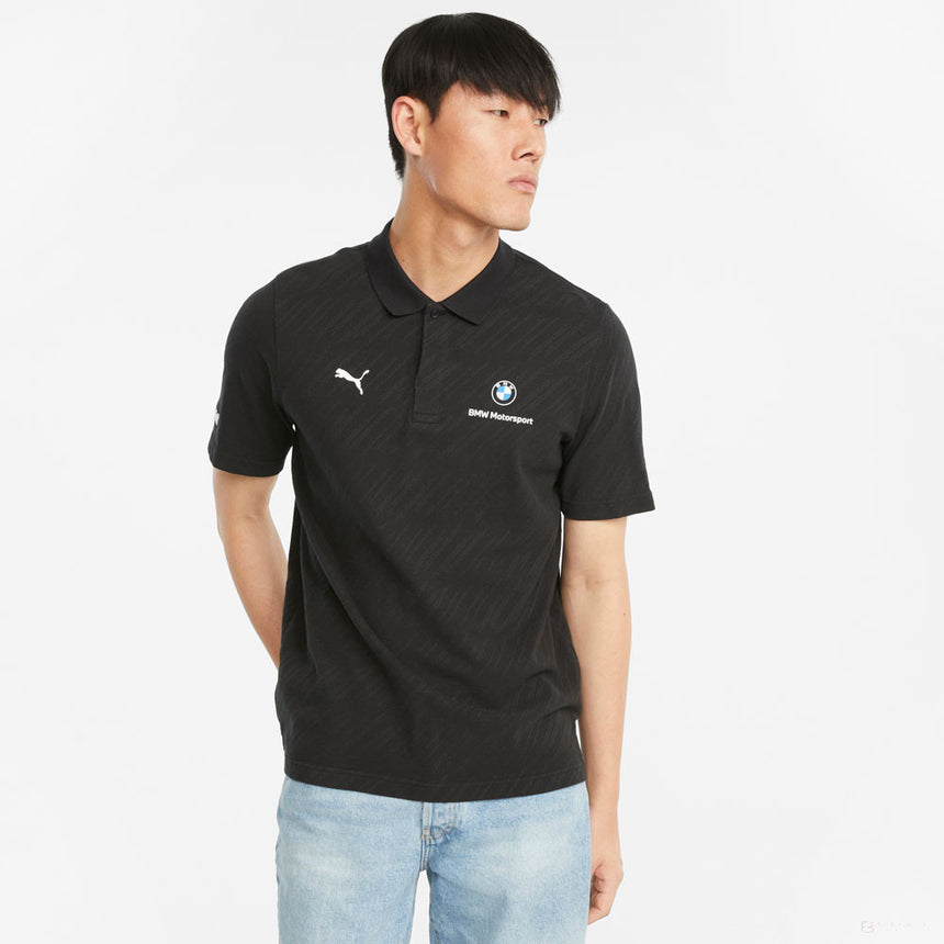 2021, Schwarz, Puma BMW MMS Jacquard Polo Hemd - FansBRANDS®