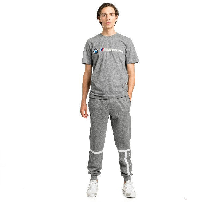 Camiseta BMW, cuello redondo con logotipo Puma BMW MMS, gris, 2019