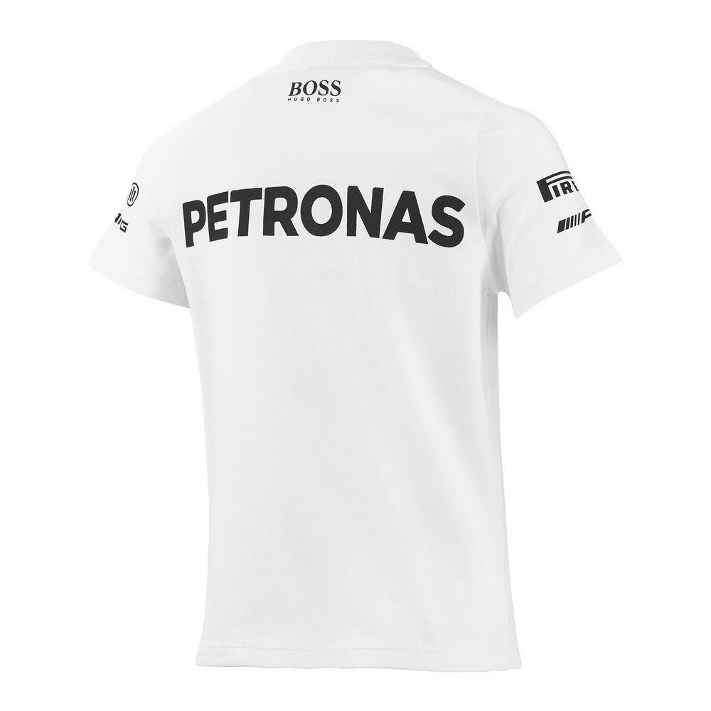 2015, Weiß, Mercedes Round Neck Kinder Team T-shirt - FansBRANDS®