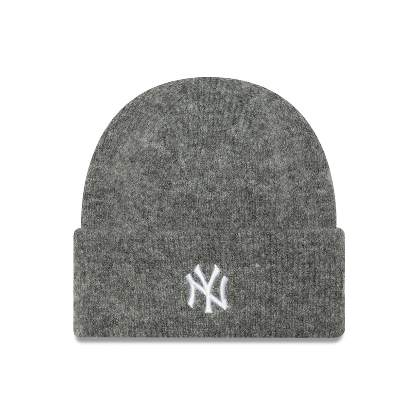 New York Yankees beanie, Damen breites Bündchen, New Era, grau
