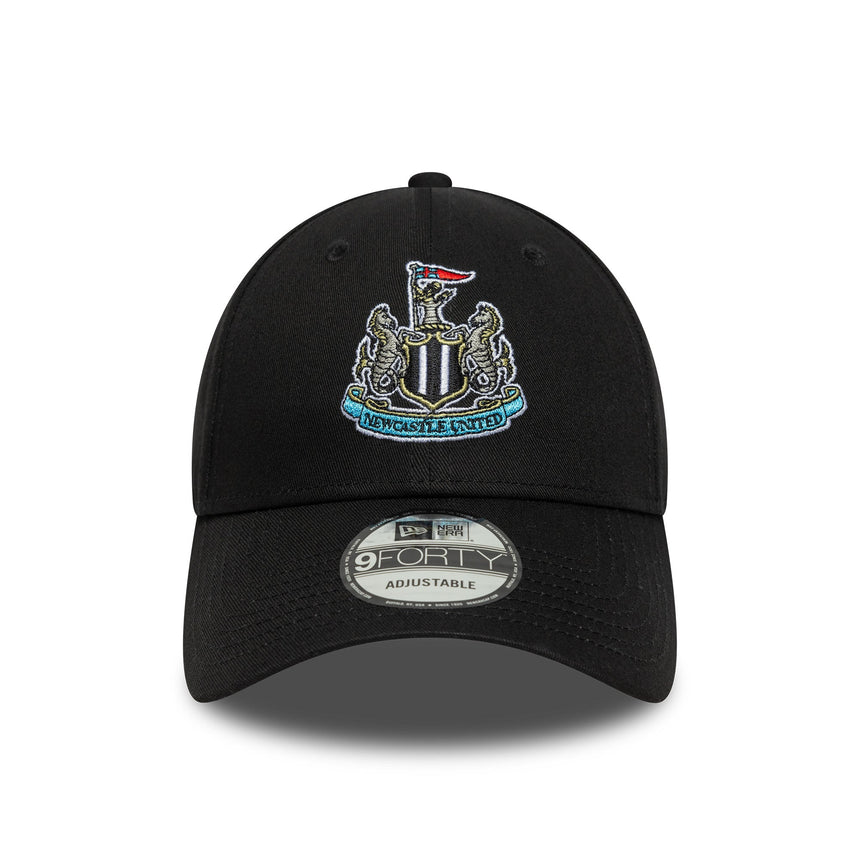 Newcastle United FC Kappe, New Era, 9FORTY, Core, schwarz