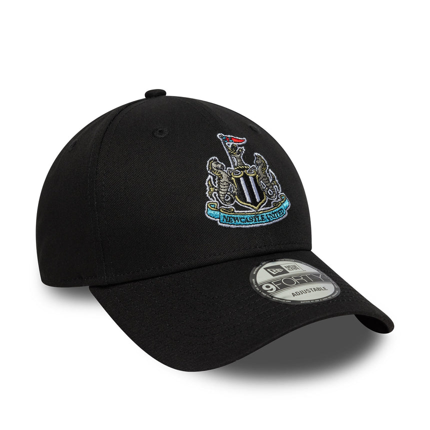 Newcastle United FC Kappe, New Era, 9FORTY, Core, schwarz