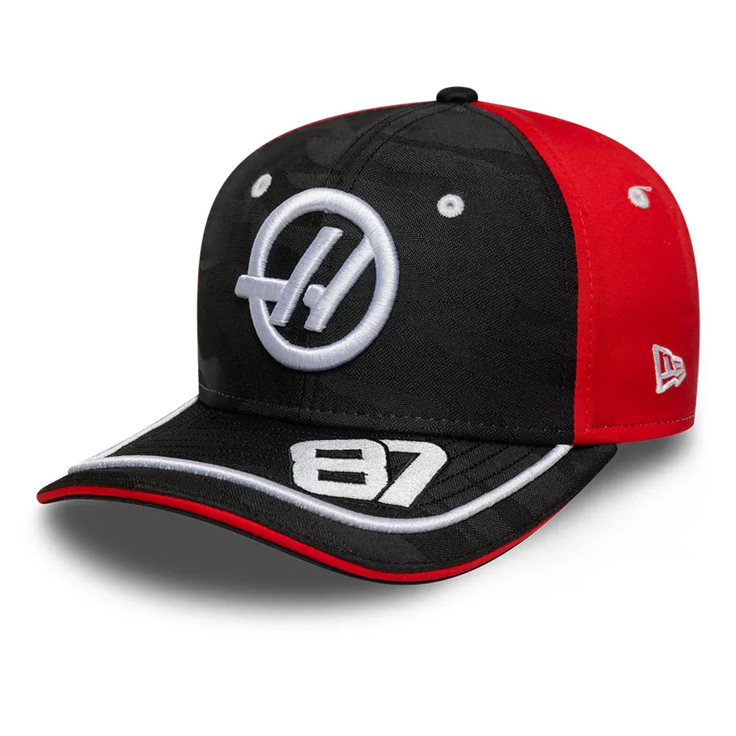 Gorra de béisbol Haas F1 para niños, Oliver Bearman, New Era, 9SEVENTY SS, negra 🔥