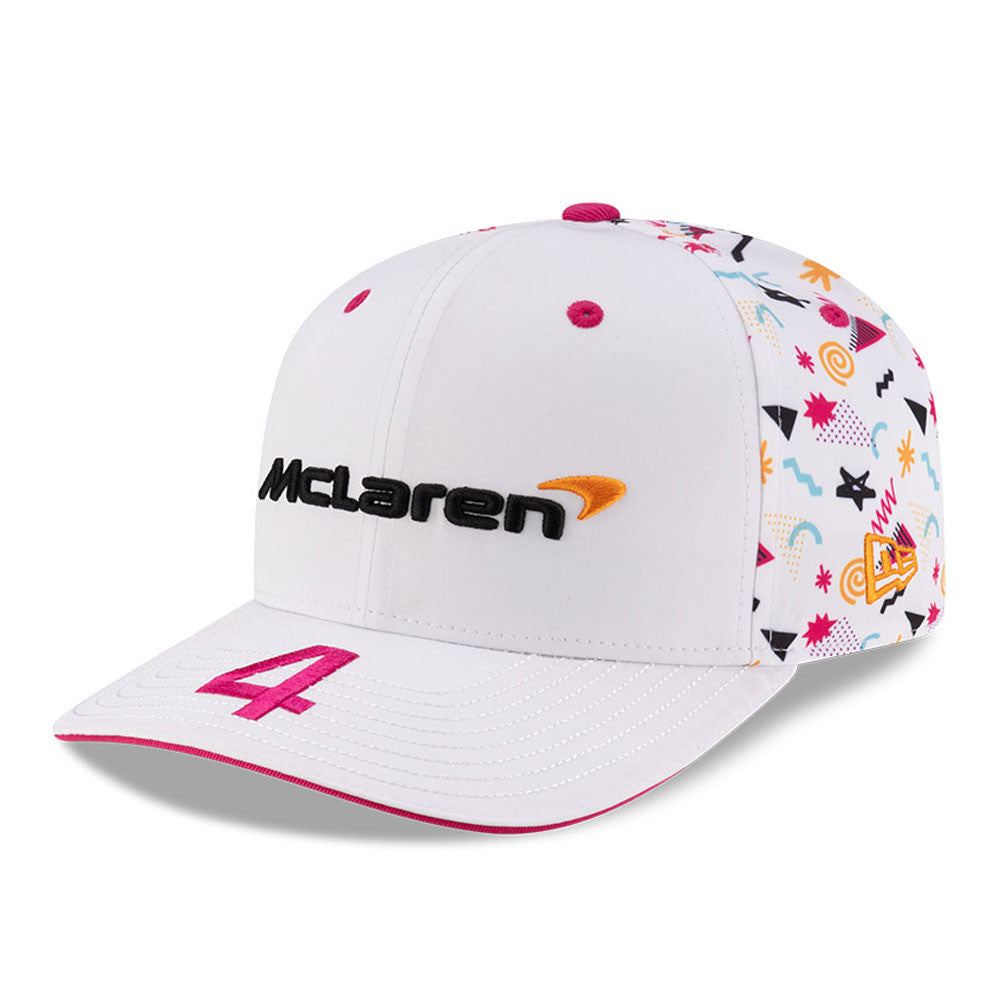 Gorra de béisbol McLaren, Miami, Lando Norris, New Era, 9SEVENTY SS, blanca 🔥