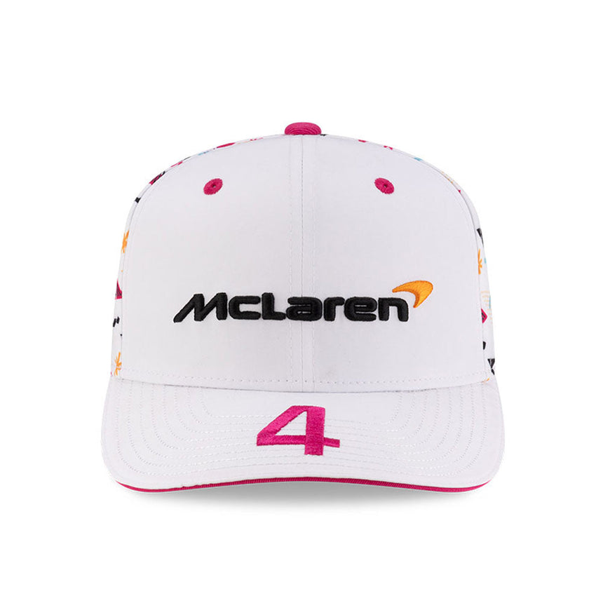Gorra de béisbol McLaren, Miami, Lando Norris, New Era, 9SEVENTY SS, blanca 🔥