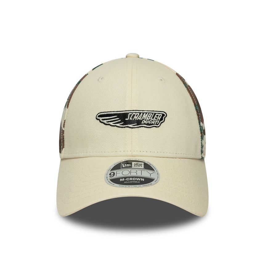 Ducati Kappe, Scrambler Camo, New Era, 9FORTY, Beige