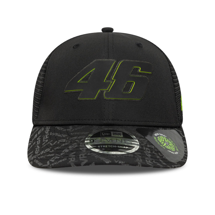 Valentio Rossi #46 Kappe, VR46, nachhaltig, New Era, 9SEVENTY, schwarz