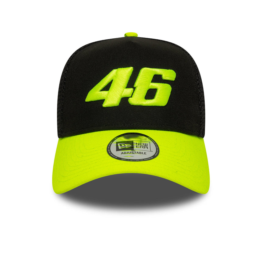 Valentio Rossi #46 Kappe, Trucker, VR46, New Era, 9FORTY, schwarz