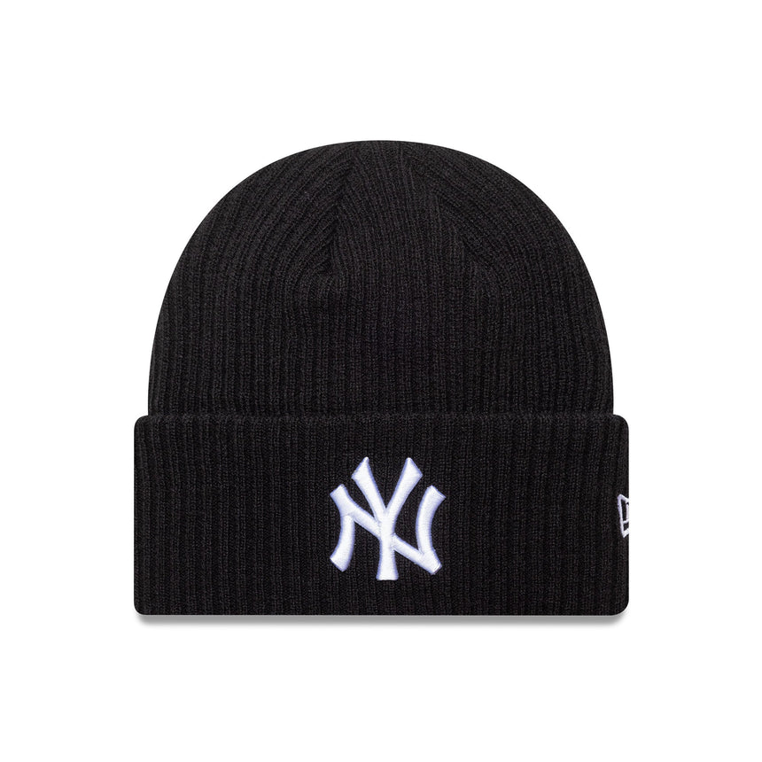 New York Yankees Mütze, breites Bündchen, New Era, schwarz