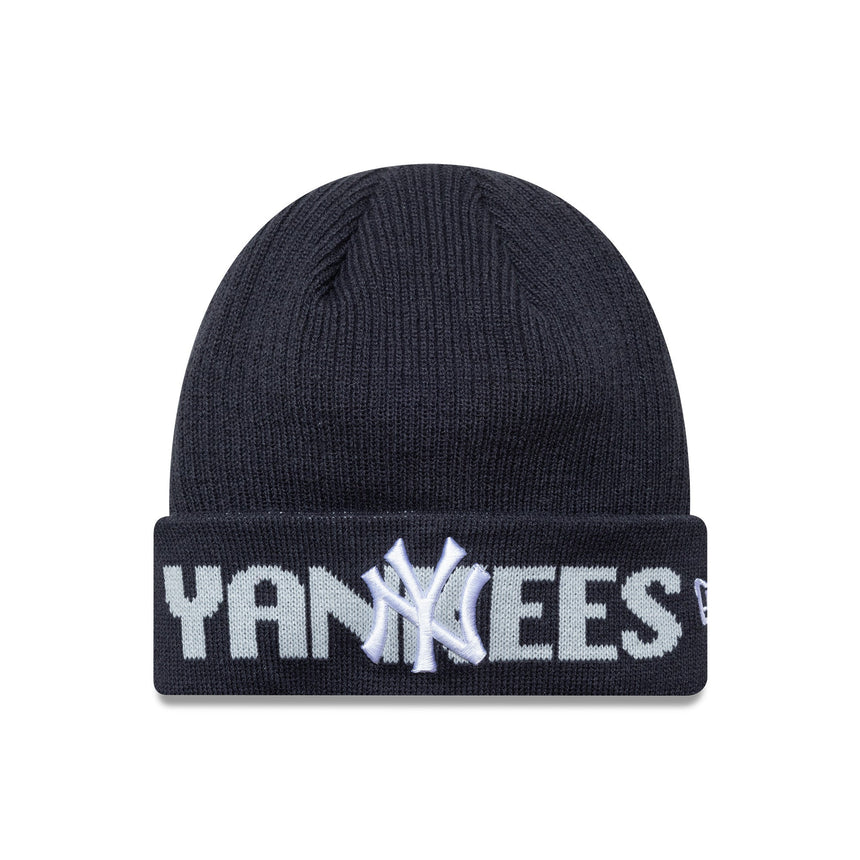 New York Yankees Beanie, Wortmarke, blau