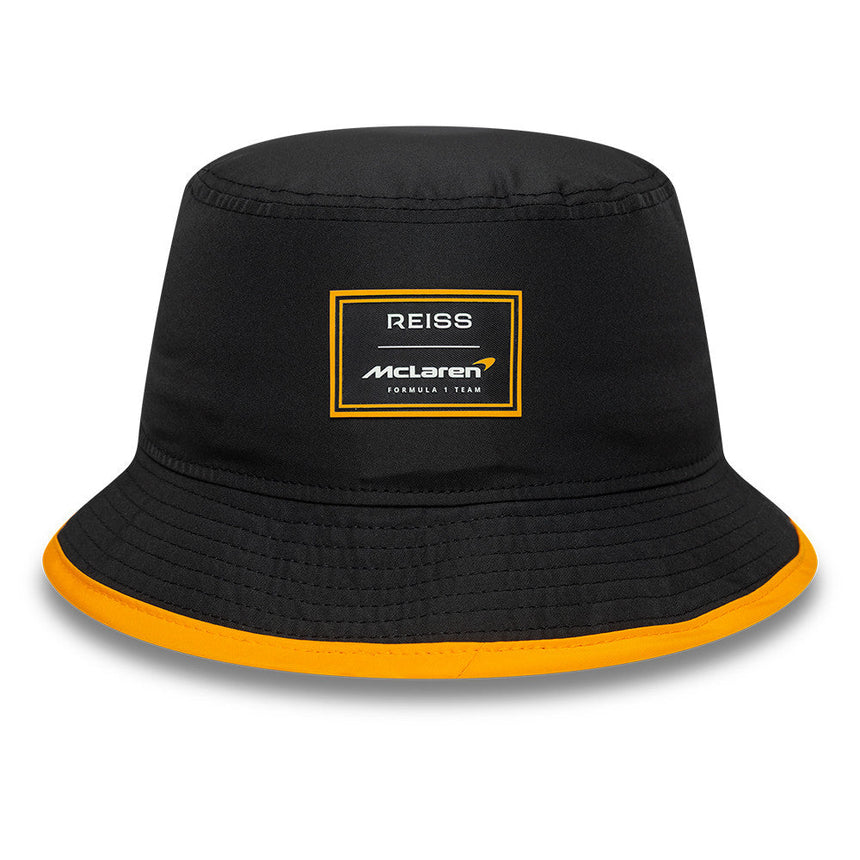 McLaren x Reiss bucket hat, saisonal, schmal zulaufend, New Era, 9FORTY, schwarz