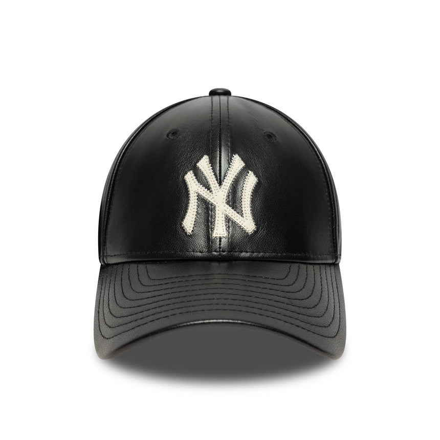 New York Yankees Cap, Leder, New Era, 9FORTY, mc, schwarz