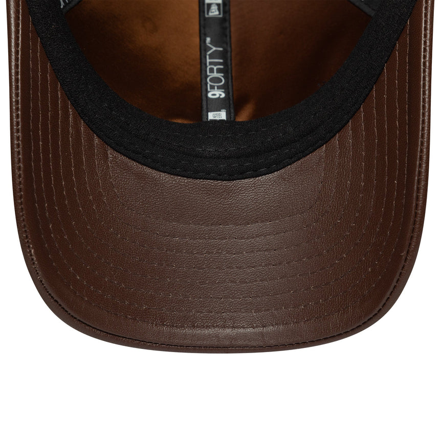 New York Yankees Kappe, Leder, New Era, 9FORTY, unifarbig, braun