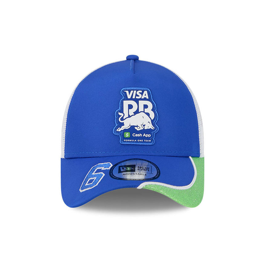 Visa RB Kappe, Trucker-Kappe, Las-Vegas-Sonderedition, Isack Hadjar, New Era, 9FORTY, blau