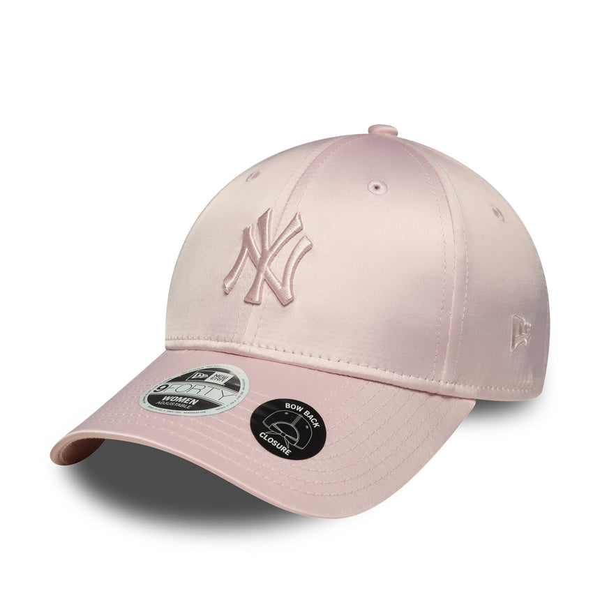 New York Yankees Mütze, Satin-Schleife hinten, New Era, 9FORTY, pink, pink