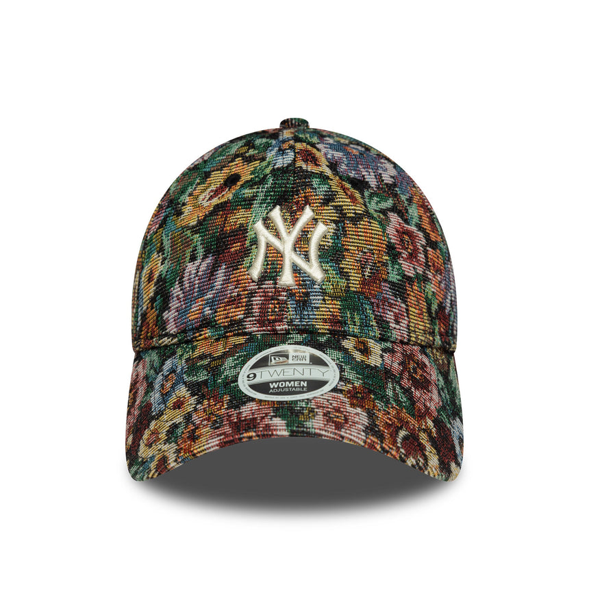 New York Yankees Kappe, Damen, Blumendruck, New Era, 9TWENTY, schwarz, mehrfarbig