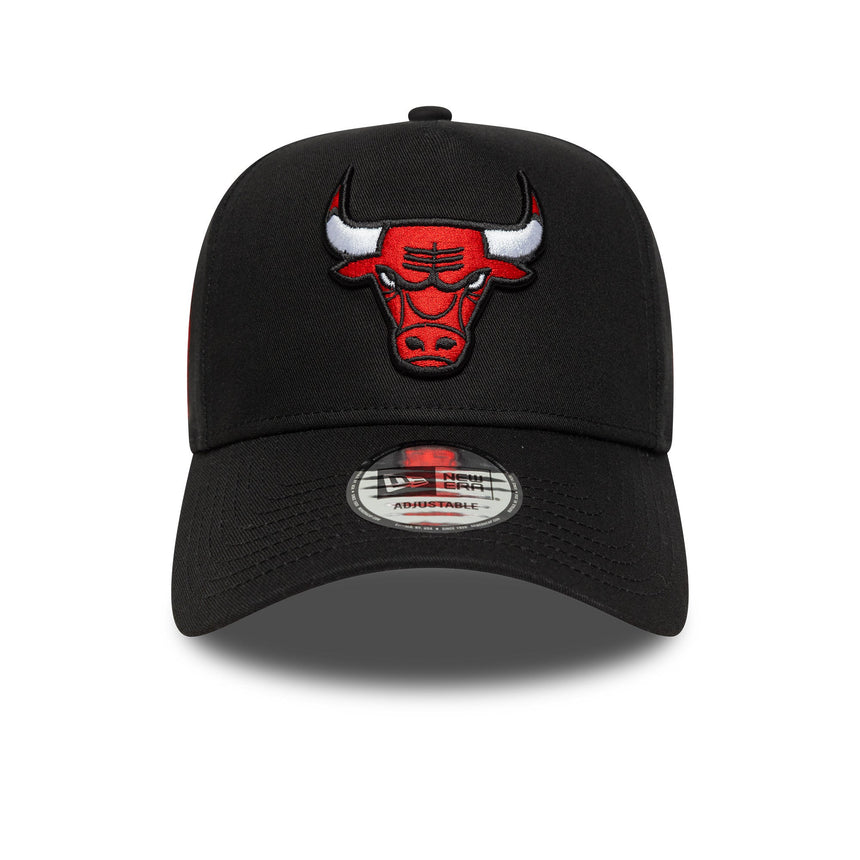 Chicago Bulls Cap, Seitliches Patch A-Frame, Chochago Bulls, A-Frame, schwarz