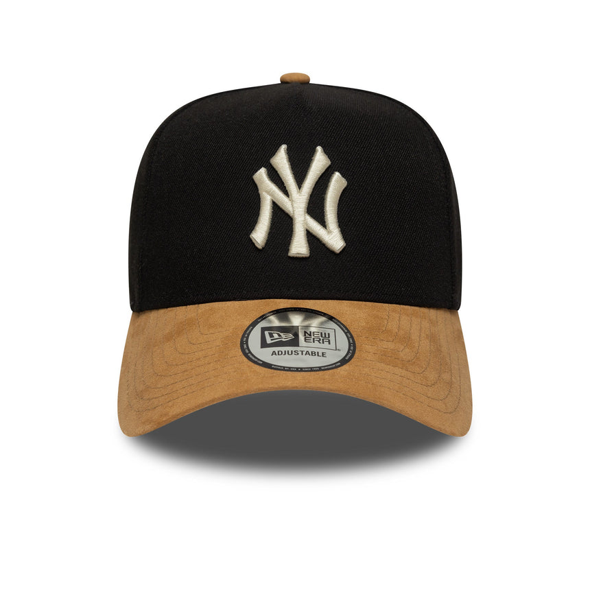 New York Yankees Kappe, Wildleder-Schild, A-Frame, 9FORTY, schwarz