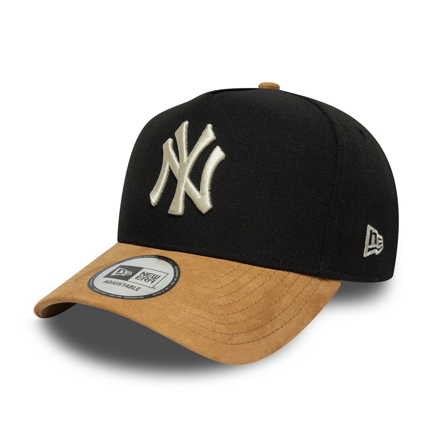New York Yankees Kappe, Wildleder-Schild, A-Frame, 9FORTY, schwarz