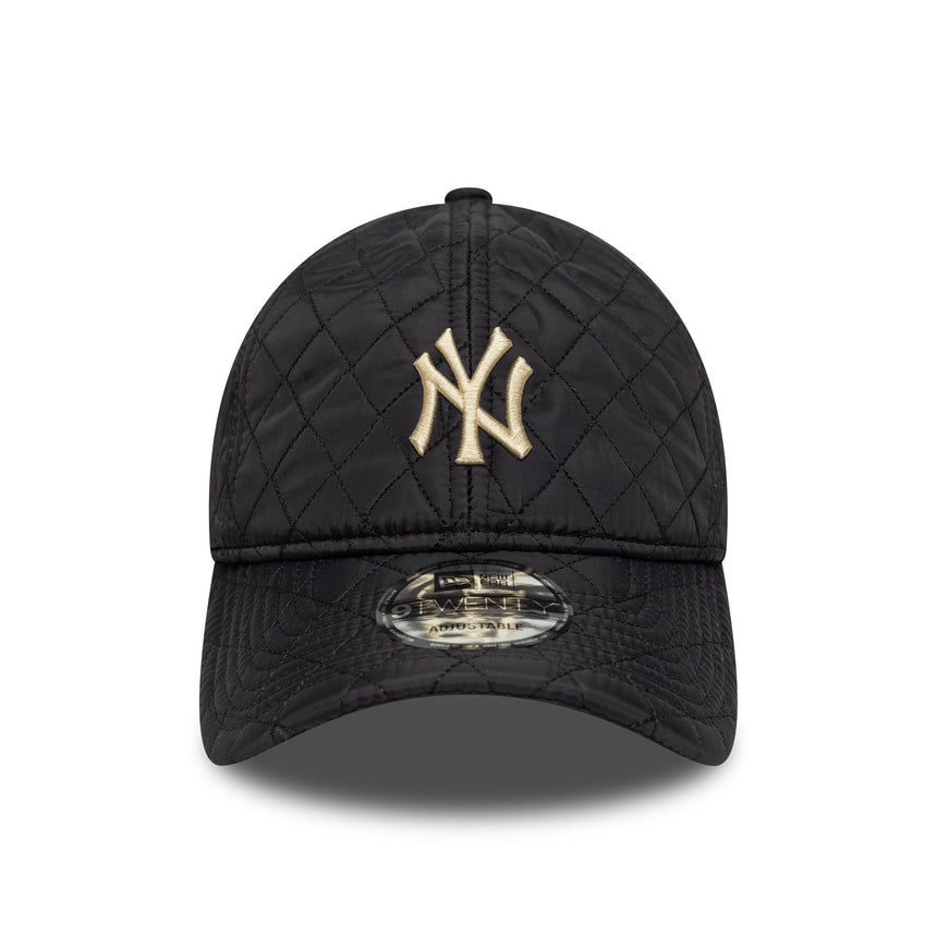 New York Yankees Kappe, gequiltet, New Era, 9TWENTY, schwarz, grau