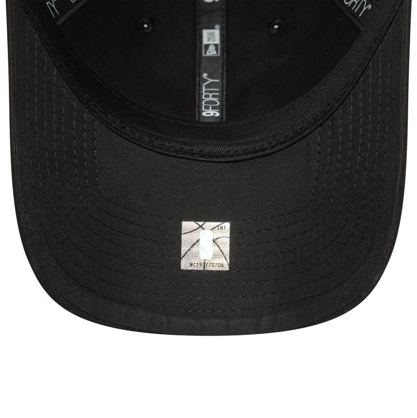 Chicago Bulls Cap, NBA-Pin, New Era 9FORTY, schwarz